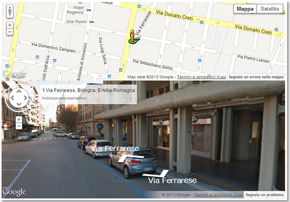 Mappa con StreetView Panorama