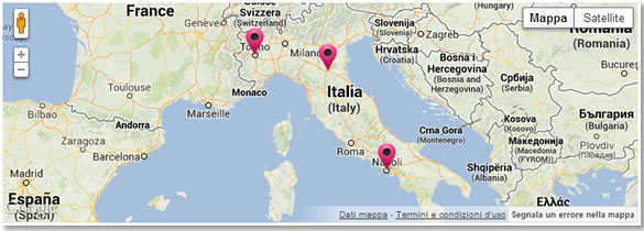 Il componente Mappa di Google in azione
