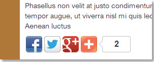 Pulsanti di condivisione grandi - Social sharing