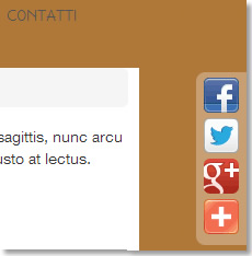 Pulsanti di condivisione verticali grandi - Social sharing