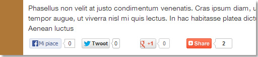 Pulsanti di condivisione - Social sharing